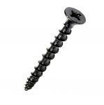 Pack of 25 - 4mm x 25mm Black Countersunk Screws